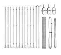 vidaXL Set de cercas de Exterior en Acero galvanizado | Cerca Duradera, fácil de Montar, con Estilo Industrial, Disponible en Varios tamaños, áreas, Barrera de jardín, Panel de terraza