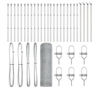 vidaXL Valla Hexagonal de 0.8 x 50m en Acero Galvanizado | Barrera Exterior Segura, Montaje Rápido, Estilo Industrial, Kit Completo de Cercado, Panel de Jardín, Panel de Seguridad, Cerramiento Privad