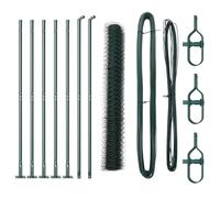 vidaXL Valla Hexagonal Verde 1 x 10m | Metal Resistente con Recubrimiento De PVC, Montaje Fácil, Kit Completo para Exteriores, Barrera De Jardín, Panel De Terraza, Seguridad, Cerramiento, Privacidad,