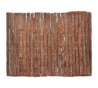 vidaXL Valla Patio Jardín Terraza Balcón Panel Ocultación Pantalla Privacidad Malla Estera de Seguridad Decoración de Corteza de Árbol 1000x70 cm