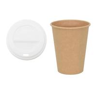 vidaXL Vasos de café de Papel con Tapa 1000 uds 12oz 300ml