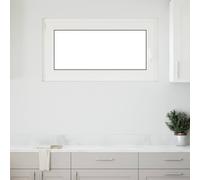 Ventana de sótano Manual RISOR 110x50 cm PVC y Vidrio, Diseño de Ventana Moderna para sótanos, Vidrio PVC Duradero, eficiente energéticamente, Aislamiento térmico, insonorizada