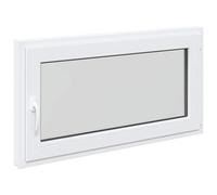 Ventana de sótano Manual RISOR 110x50 cm PVC y Vidrio, Diseño de Ventana Moderna para sótanos, Vidrio PVC Duradero, eficiente energéticamente, Aislamiento térmico, insonorizada