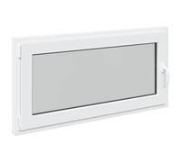 vidaXL Ventana de sótano RISOR 120 x 60 cm PVC y Vidrio Blanco, Sótano, Aislante Térmico Moderno y Duradero para Ventanas Eficientes, Accesorios de Vidrio PVC Aislantes