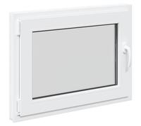 Ventana de sótano Manual RISOR 80x50 cm PVC y Vidrio, Diseño de Ventana Moderna para sótanos, Vidrio PVC Duradero, eficiente energéticamente, Aislamiento térmico, insonorizada