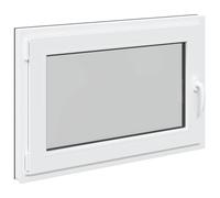 vidaXL Ventana de sótano RISOR 90 x 70 cm PVC y Vidrio Gris Antracita, Sótano, Aislante Térmico Moderno y Duradero para Ventanas Eficientes, Accesorios de Vidrio PVC Aislantes