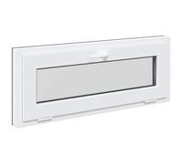 VidaXL - Ventana de sótano RISOR 100 x 40 cm PVC y cristal antracita, diseño moderno de sótano, instalación de ventana rectangular, ventanas de PVC duraderas para luz y ventilación