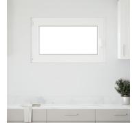 vidaXL Ventana de sótano "RISOR" 100x70 cm oscilobatiente DIN izquierda blanca