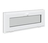 vidaXL Ventana de sótano RISOR 110 x 40 cm PVC y Vidrio Gris Antracita, Diseño Moderno de sótano, instalación de Ventanas rectangulares, PVC Duradero para luz y ventilación