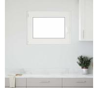 vidaXL Ventana de sótano RISOR 90x70 cm oscilobatiente DIN Izquierda Antracita