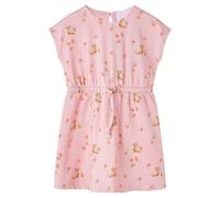 vidaXL Vestido Infantil Cordón Estampado Perritos y Frutas Ropa Niños Naranja Claro 92