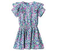 vidaXL Vestido Infantil de Mangas con Volantes Azul Cobalto 128