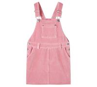 vidaXL Vestido Infantil Ropa de Niños con Tirantes Bolsillos Pana Rosa Claro 128