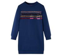 vidaXL Vestido Sudadera Infantil a Rayas de Lentejuelas Ropa de Niños Azul Marino 104