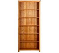 vidaxl vidaX Estantería de 6 niveles de madera maciza de roble 80x22,5x180 cm