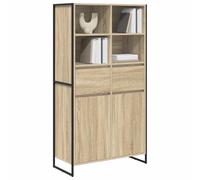 vidaXL Vitrina 2 pcs Sonoma 81 x 36 x 150.5 cm Madera contrachapada, Sala de Estar, Juego de sofá Rectangular y Duradero con Almohadas Decorativas, Ideal para Espacios Modernos, fácil de Limpiar y ma