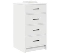 vidaXL Buffet Blanco Moderno de 40 x 41 x 75 cm. Mueble de Madera ingenierizada con 4 cajones. Ideal para organizar en el Comedor o salón. Gabinete Elegante para Platos y soluciones para el hogar.