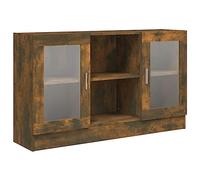 vidaXL Vitrina Aparador Armario Soporte Consola Cajón Estante Bufé Almacenaje Habitación Cocina Salón Madera Contrachapada Roble Ahumado