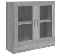 Vitrina De Madera Contrachapada Gris Sonoma 82,5x30,5x80 Cm Vidaxl