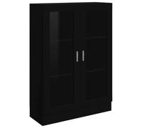 vidaXL Vitrina Armario de Libros Estantería Estante Soporte Almacenamiento Oficina Hogar Decoración de Madera Contrachapada Negro 82,5x30,5x115 cm