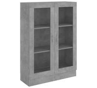 vidaXL Vitrina Armario de Libros Estantería Estante Soporte Almacenamiento Oficina Hogar Decoración de Contrachapada Gris Hormigón 82,5x30,5x115 cm