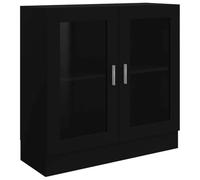 Vitrina De Madera Contrachapada Negro 82,5x30,5x80 Cm Vidaxl