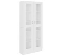 vidaXL Vitrina Armario de Libros Estantería Estante Soporte Almacenamiento Oficina Hogar Decoración de Madera Contrachapada Blanco 82,5x30,5x185,5 cm
