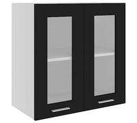 vidaXL Armario de Cocina Muebles Mobiliario Duradero Mesa de Trabajo Almacenamiento Cuencos Platos Ollas Alacena de Contrachapada Negro 60x31x60 cm