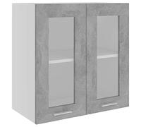 vidaXL Armario de Cocina Muebles Duradero Mesa de Trabajo Almacenamiento Cuencos Platos Ollas Alacena Contrachapada Gris Hormigón 60x31x60cm