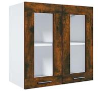 vidaXL Armario Colgante Estantería Flotante Organizador Almacenamiento Mueble de Cocina Decoración Madera Contrachapada Roble Ahumado 60x31x60 cm