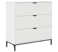 vidaXL Vitrina con cajón Blanco 79,5 x 33 x 82 cm Madera contrachapada, Gabinete Moderno para Cocina, Elegante Solución de Almacenaje, Buffet Rectangular, Niveladores Ajustables