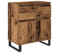 vidaXL Vitrina con cajón Madera Vieja 60 x 35 x 70 cm, Amplio Espacio, diseño Rectangular, Mueble Auxiliar Moderno, Madera Resistente, cajones con rodamientos, para la Cocina