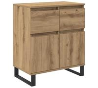 vidaXL Vitrina con cajón Roble Artesanal 60 x 35 x 70 cm, Amplio Espacio, diseño Rectangular, Mueble Auxiliar Moderno, Madera Resistente, cajones con rodamientos, para la Cocina