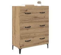 vidaXL Vitrina con cajón Roble Artesanal 69,5 x 34 x 90 cm, Almacenamiento para Sala, aparador rústico, Rectangular, diseño Funcional, Duradero, con cajones, Madera ingenierizada