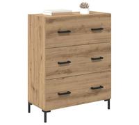 vidaXL Vitrina con cajón Roble Artesanal 69,5 x 34 x 90 cm, Aparador Moderno, diseño Rectangular, Madera Resistente, Amplio Almacenamiento, Acabado Mate, útil para Sala