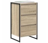 vidaXL Vitrina con cajón Sonoma 42 x 36 x 75.5 cm Madera contrachapada, Sala de Estar, Rectangular, Diseños duraderos para Espacios acogedores, Ideal para Decorar con Estilo y funcionalidad, Toques m