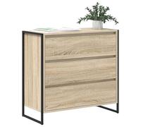 vidaXL Vitrina con cajón Sonoma 79 x 36 x 75.5 cm Madera contrachapada, Sala de Estar, Rectangular, Muebles duraderos para Espacios Modernos, diseños Elegantes para Todos los hogares, Comodidad y Fun