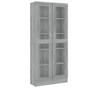 vidaXL Vitrina de Madera contrachapada Gris Sonoma 82,5x30,5x185,5 cm