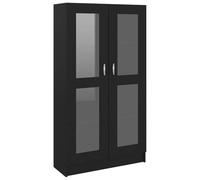 vidaXL Vitrina de Madera contrachapada Negro 82,5x30,5x150 cm