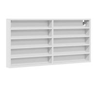 Vitrina De Madera De Ingeniería Blanca 100x8,5x50 Cm Vidaxl