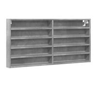 vidaXL Vitrina de Madera de ingeniería Gris hormigón 100x8,5x50 cm
