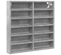 vidaXL Vitrina de Madera de ingeniería Gris hormigón 60x8,5x58 cm