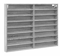 Vitrina De Madera De Ingeniería Gris Sonoma 100x8,5x75 Cm Vidaxl