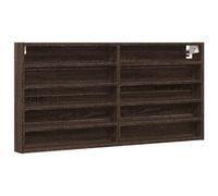 vidaXL Vitrina de Madera de ingeniería marrón Roble 100x8,5x50 cm