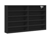 Vitrina De Madera De Ingeniería Negra 100x15x58 Cm Vidaxl