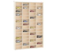 vidaXL Vitrina de Madera para coleccionistas con 56 Compartimentos 40x4,5x60 cm, Vitrina montado en la Pared, Vitrina de coleccionista, Unidad de exhibición de Pared