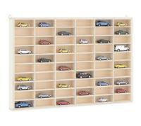vidaXL Vitrina de Madera para coleccionistas con 60 Compartimentos 60x4,5x40,5 cm, Vitrina montado en la Pared, Vitrina de coleccionista, Unidad de exhibición de Pared