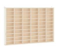 vidaXL Vitrina de Madera para coleccionistas con 60 Compartimentos 60x4,5x40,5 cm, Vitrina montado en la Pared, Vitrina de coleccionista, Unidad de exhibición de Pared