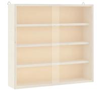 vidaXL Vitrina de pared de madera para coleccionistas con puertas 40x8,5x37 cm
