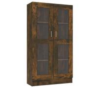 Vitrina madera contrachapada roble ahumado 82,5x30,5x150 cm